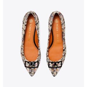 Tory Burch Gigi Tweed Pointed-Toe Flat 7